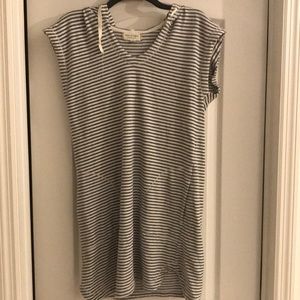 Max Studio Short Sleeve Hoodie Dress